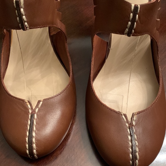 Max Studio Tyson Brown Fine Leather Ankle Strap Dress Shoes. Size 8.5M - Picture 12 of 13